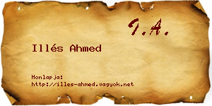 Illés Ahmed névjegykártya