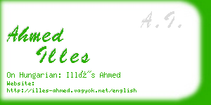 ahmed illes business card